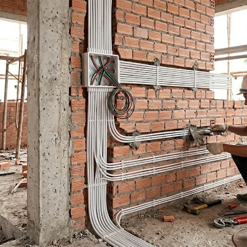 Ống nhựa cứng luồn dây điện Sino VL9050 lắp đặt đi âm tường......