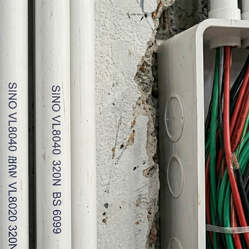 ứng dụng thực tế của Ống nhựa cứng luồn dây điện Sino VL9050......