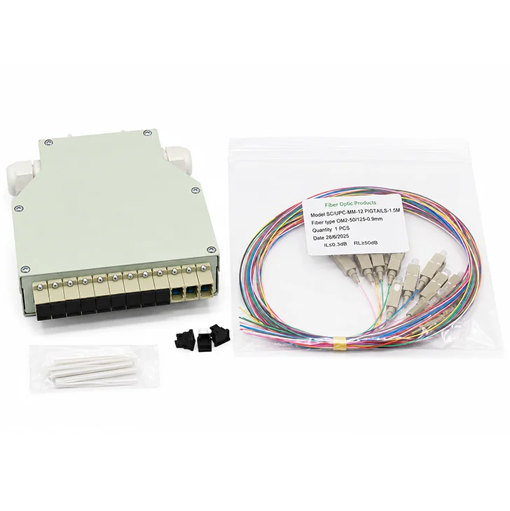 Hộp phối quang ODF 12FO lắp DINRAIL MAXTEL – MTO-DIN-12OM2SC