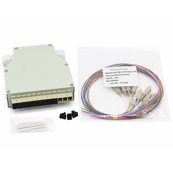 Hộp phối quang ODF 12FO lắp DINRAIL MAXTEL – MTO-DIN-12OM2SC