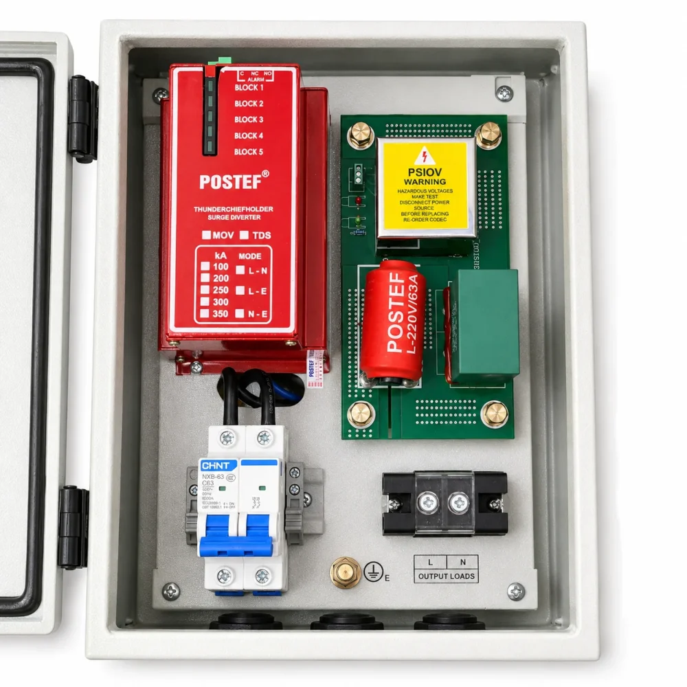 Thiết bị cắt lọc sét 1 pha LPS 12-63/200kA