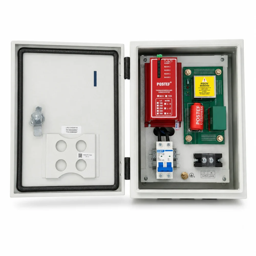 Thiết bị cắt lọc sét 1 pha LPS 12-63/200kA