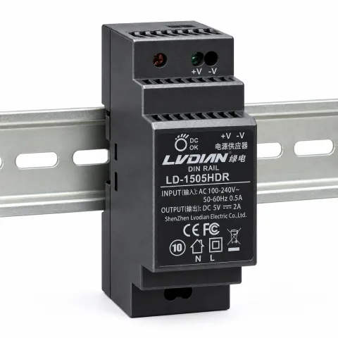 Bộ Nguồn Gắn Thanh Rail HDTEC 5V 2A 10W  LD-1505HDR
