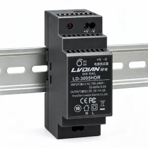 Bộ Nguồn Gắn Thanh Rail HDTEC 5V 3A 15W LD-3005HDR