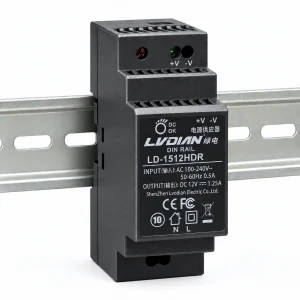Bộ Nguồn Gắn Thanh Rail HDTEC DC 12V 1,25A 15W LD-1512HDR