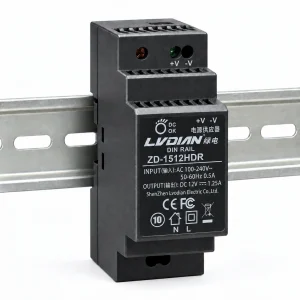 Bộ Nguồn Gắn Thanh Rail HDTEC DC 12V 1,25A 15W ZD-1512HDR