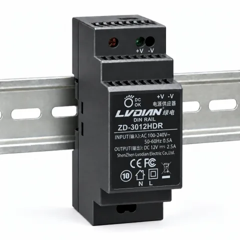 Bộ Nguồn Gắn Thanh Rail HDTEC DC 12V 2,5A 30W ZD-3012HDR
