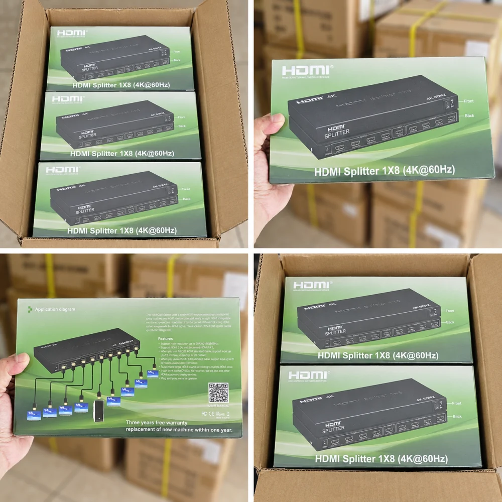 Bộ chia HDMI HDTEC 1x8 (4K 2.0)