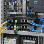 Bộ chuyển đổi công nghiệp HDTEC RS485 sang 4P RJ45 (100m) HDTEC-485E4 (ảnh thực tế)
