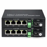 Bộ chuyển đổi công nghiệp HDTEC RS485 sang 4P RJ45 1G HDTEC-485GE4