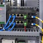 Bộ chuyển đổi công nghiệp HDTEC RS485 sang 4P RJ45 1G HDTEC-485GE4 (ảnh thực tế)