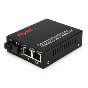 Bộ chuyển đổi quang điện Flyin 1 cổng quang 2 cổng RJ45 100Mbps 1 sợi