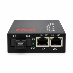 Bộ chuyển đổi quang điện Flyin 1 cổng SFP 2 cổng RJ45 100Mbps