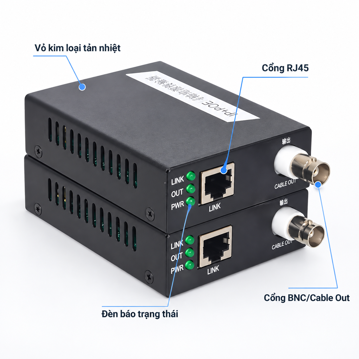 HDTEC BNC to IP Converter (có PoE) (ảnh chi tiết sản phẩm)