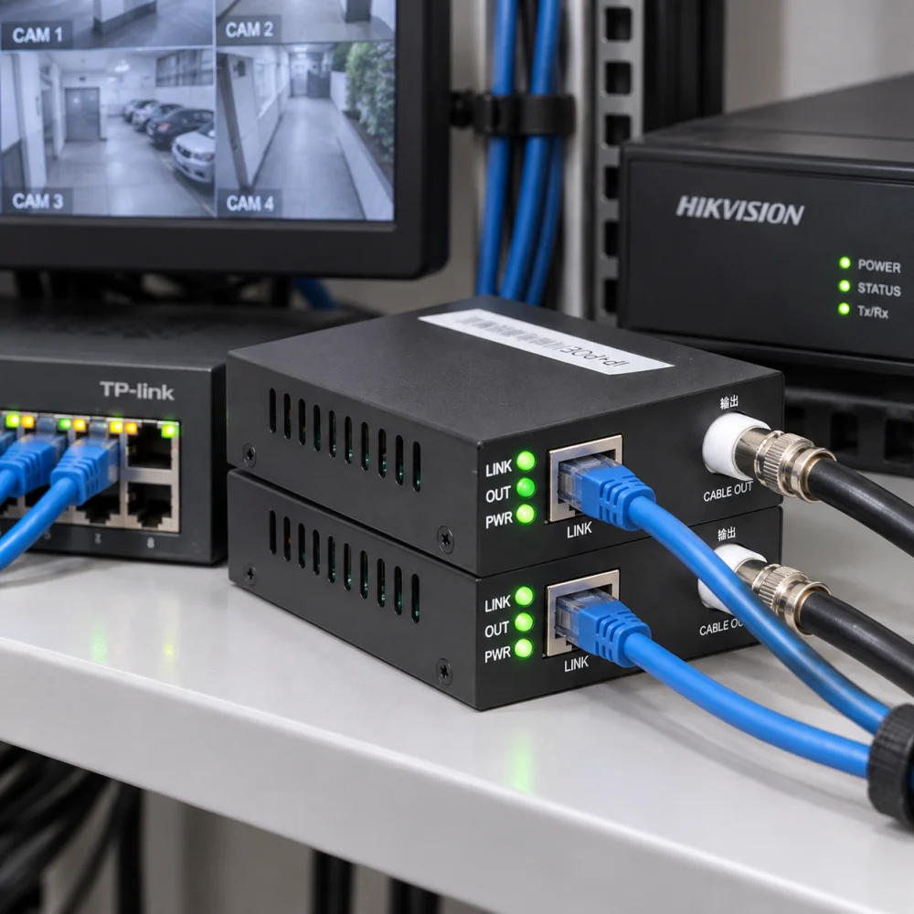 HDTEC BNC to IP Converter (có PoE) (ảnh thực tế sản phẩm)