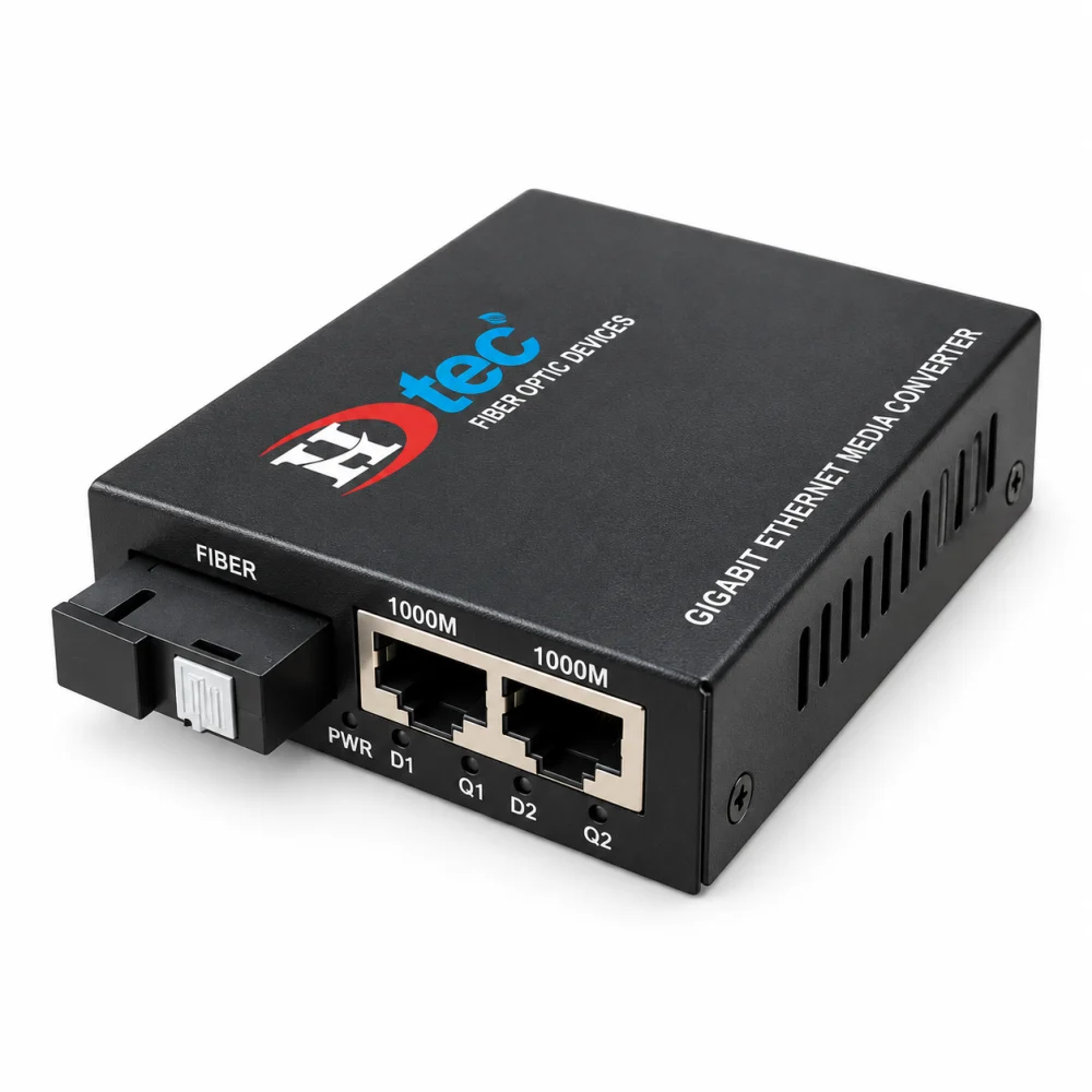 HDTEC Fiber Switch PoE 2 Port 1G