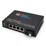 HDTEC Fiber Switch PoE 4 Port 1G