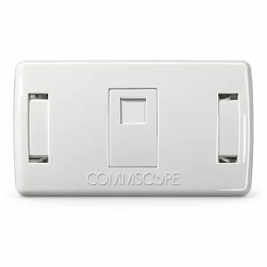 Mặt Ổ Cắm Mạng Commscope Phiên Bản Có Nắp Che 1 Cổng (2-1427030-1)