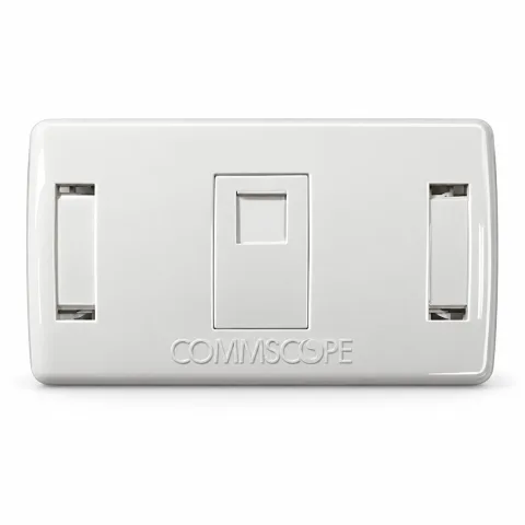 Mặt Ổ Cắm Mạng Commscope Phiên Bản Có Nắp Che 1 Cổng (2-1427030-1)