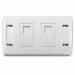 Mặt Ổ Cắm Mạng Commscope Phiên Bản Có Nắp Che 1 Cổng (2-1427030-2)
