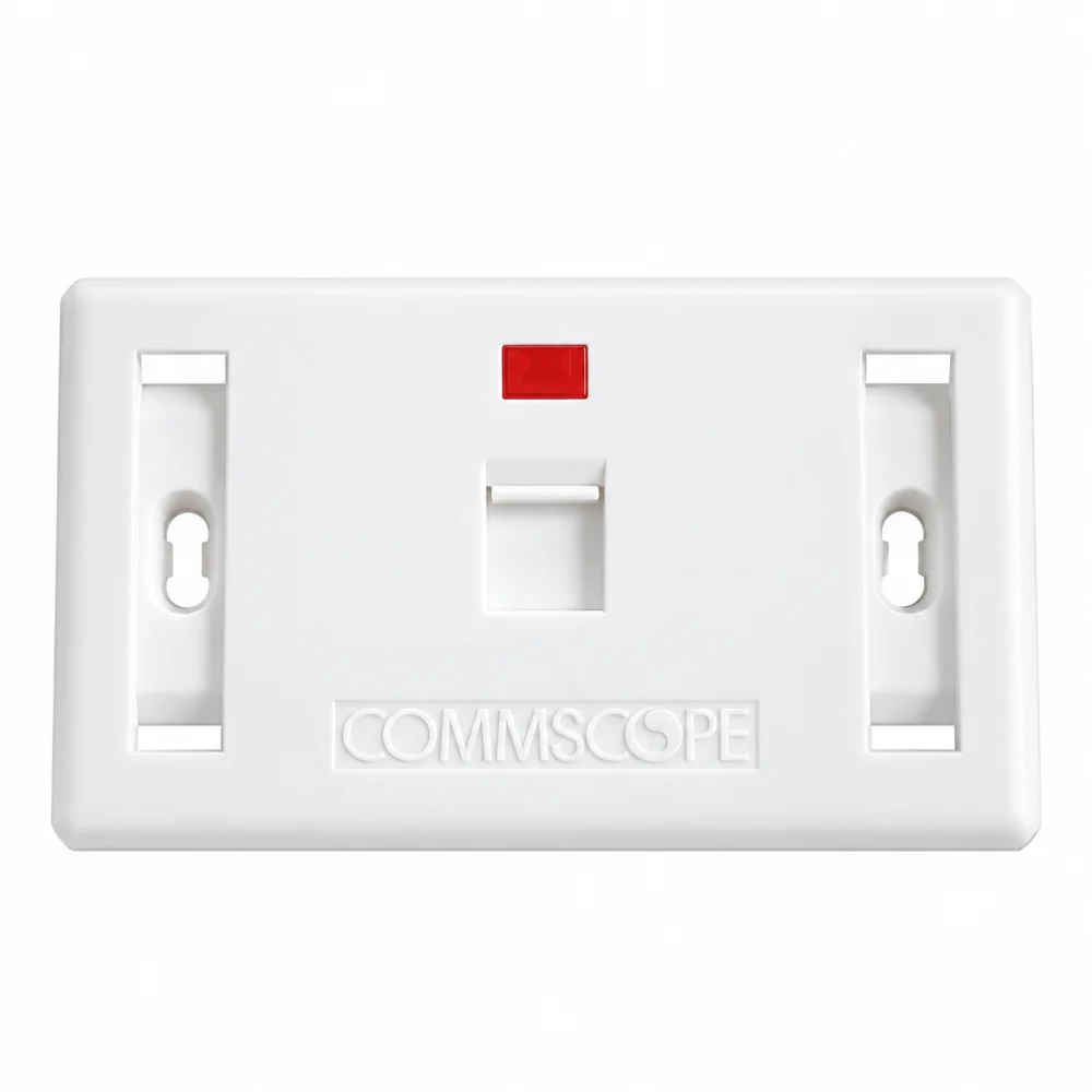 Mặt Ổ Cắm Mạng Commscope Phiên Bản Có Nắp Che 1 Cổng (760255233)