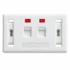 Mặt Ổ Cắm Mạng Commscope Phiên Bản Có Nắp Che 2 Cổng (760255234)