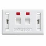 Mặt Ổ Cắm Mạng Commscope Phiên Bản Có Nắp Che 2 Cổng (760255234)