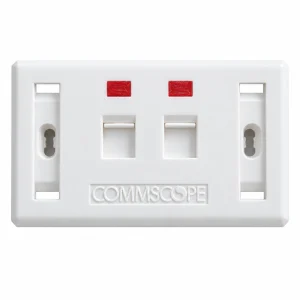 Mặt Ổ Cắm Mạng Commscope Phiên Bản Có Nắp Che 2 Cổng (760255234)