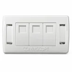 Mặt Ổ Cắm Mạng Commscope Phiên Bản Có Nắp Che 3 Cổng (2-1427030-3)