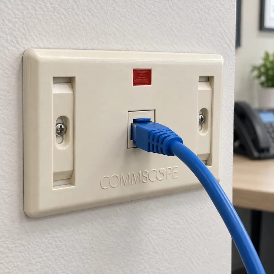 Mặt Ổ Cắm Mạng Commscope Phiên Bản Tiêu Chuẩn 1 Cổng (ảnh thực tế)