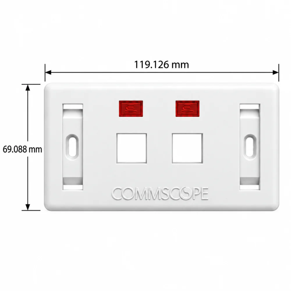 Mặt Ổ Cắm Mạng Commscope Phiên Bản Tiêu Chuẩn 2 Cổng (ảnh chi tiết)