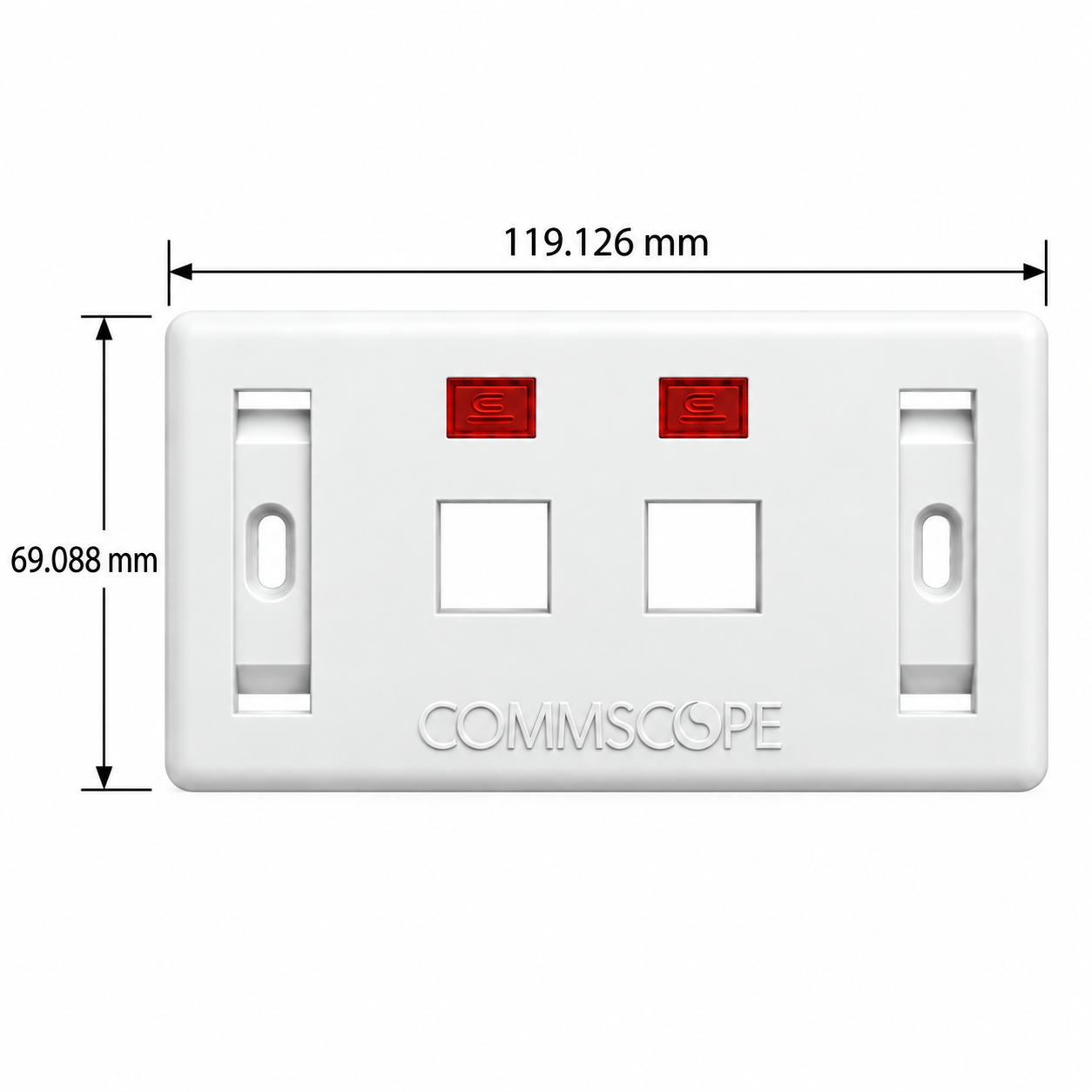 Mặt Ổ Cắm Mạng Commscope Phiên Bản Tiêu Chuẩn 2 Cổng (ảnh chi tiết)