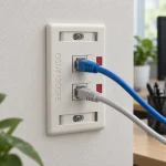 Mặt Ổ Cắm Mạng Commscope Phiên Bản Tiêu Chuẩn 2 Cổng (ảnh thực tế)