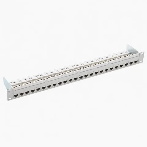 Patch Panel R&M Cat6A EL 24 cổng RJ45 chống nhiễu 1U 19 inch PN 813489