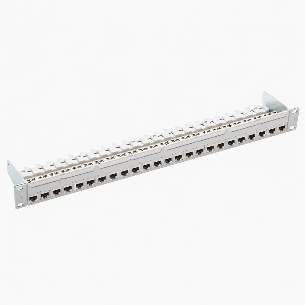 Patch Panel R&M Cat6A EL 24 cổng RJ45 chống nhiễu 1U 19 inch PN 813489 c