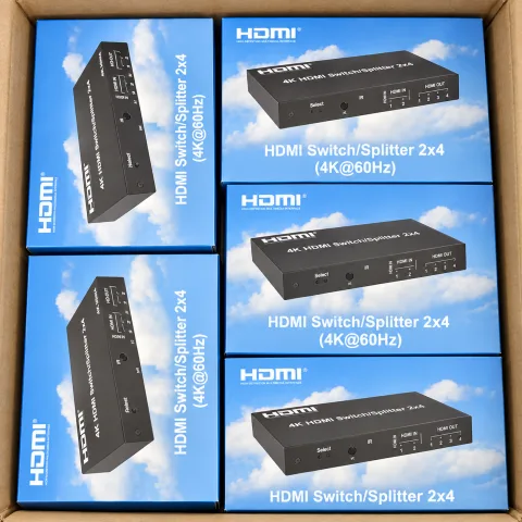 Switch HDMI 2x4 (4K 2.0) HDTEC HDMX06-N