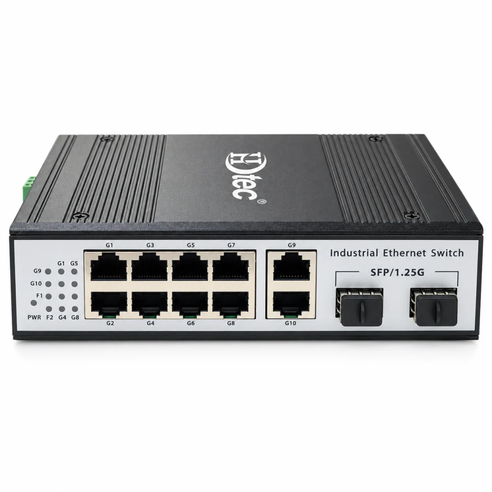 Switch Quang Công Nghiệp 1 Cổng SC, 10 Cổng RJ45