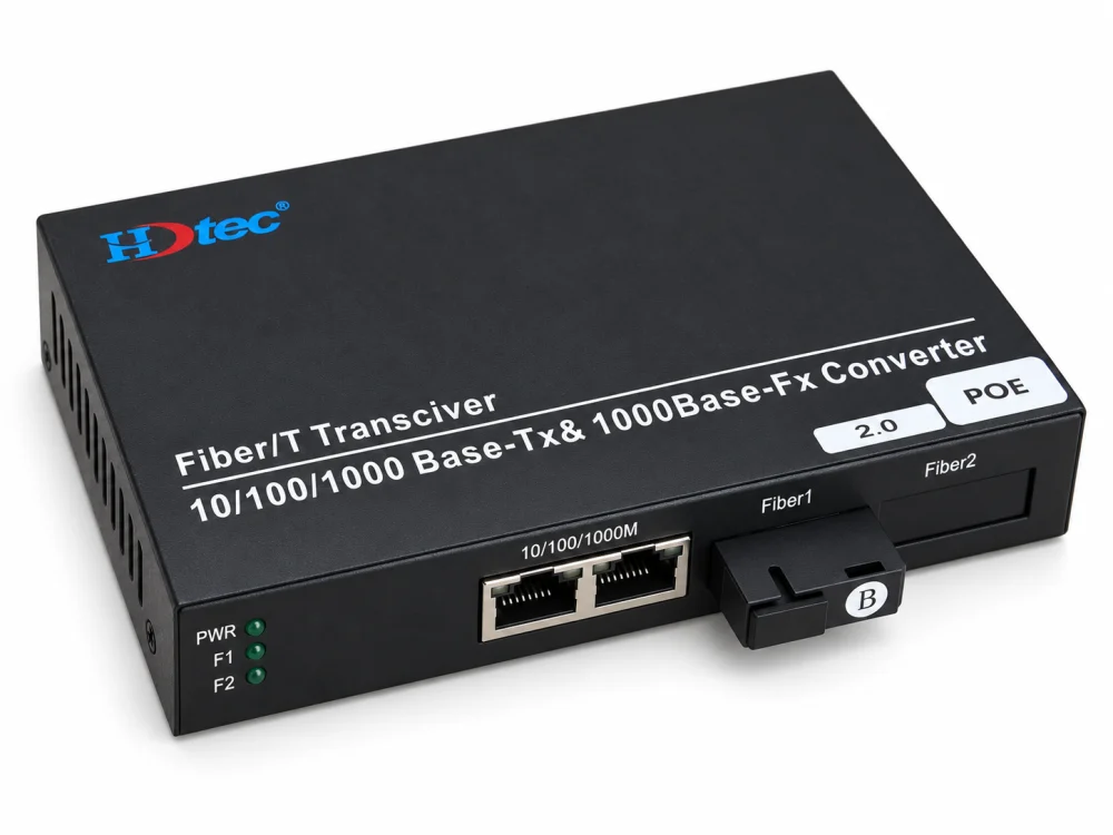 Switch Quang Công Nghiệp 1 Cổng SC, 2 Cổng RJ45