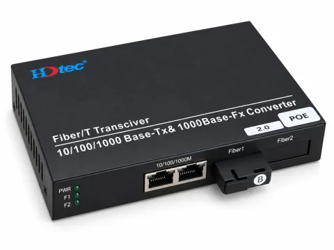 Switch Quang Công Nghiệp 1 Cổng SC, 2 Cổng RJ45