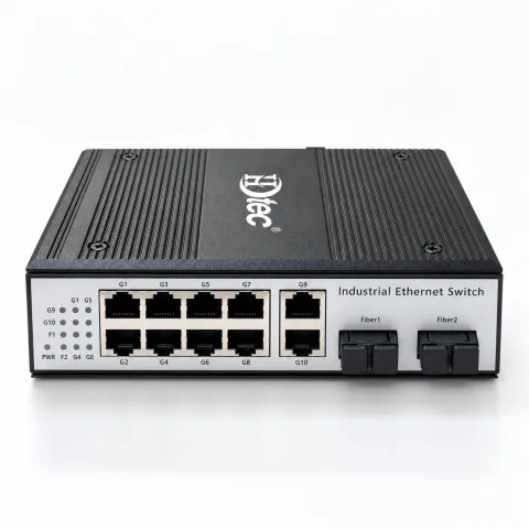 Switch Quang Công Nghiệp 2 Cổng SC, 10 Cổng RJ45