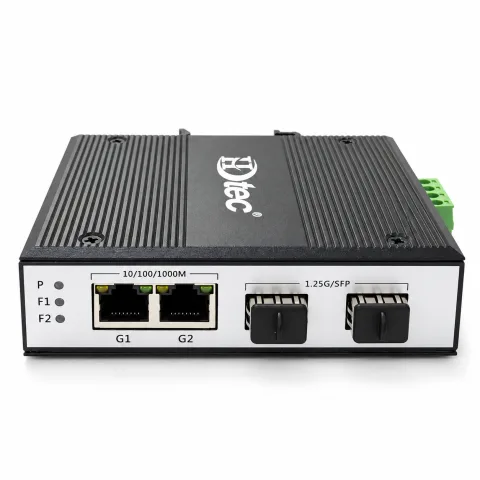 Switch Quang Công Nghiệp 2 Cổng SC, 2 Cổng RJ45