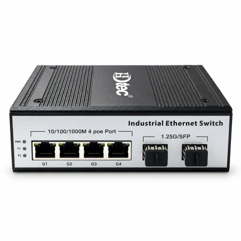 Switch Quang Công Nghiệp 2 Cổng SC, 4 Cổng RJ45