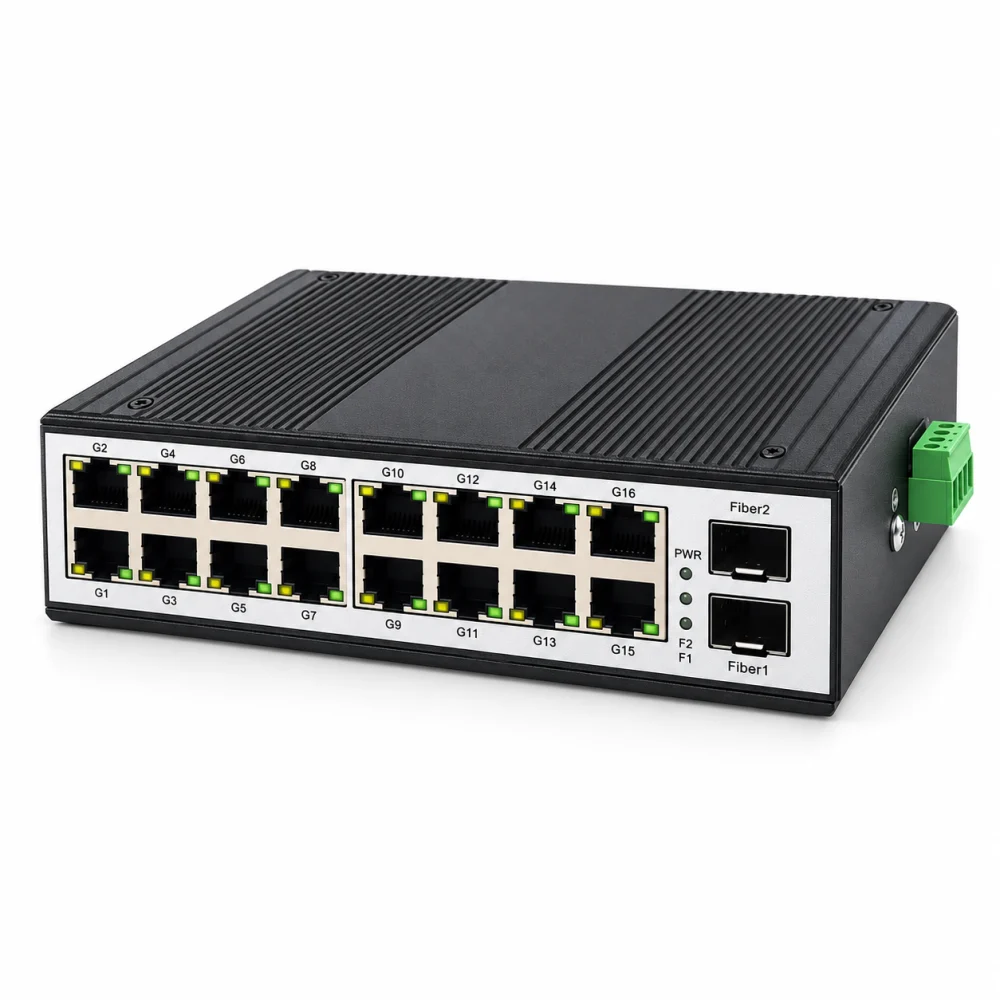 Switch Quang Công Nghiệp 2 Cổng SFP, 16 Cổng RJ45