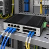 Switch Quang Công Nghiệp 4 Cổng SFP, 8 Cổng RJ45 (ảnh thực tế)