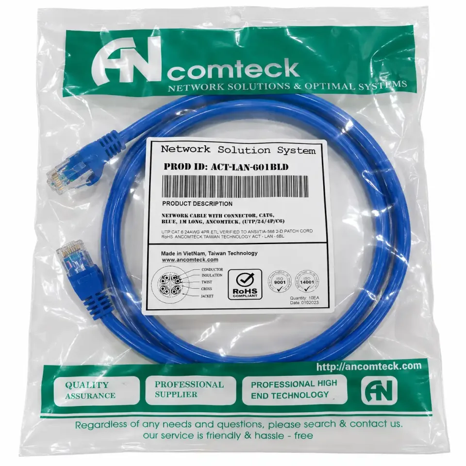 Dây Nhảy Mạng Alantek CAT6 UTP 1.5M Lõi Đồng 100% _ PN_ ACT-LAN-6015BLD (3)