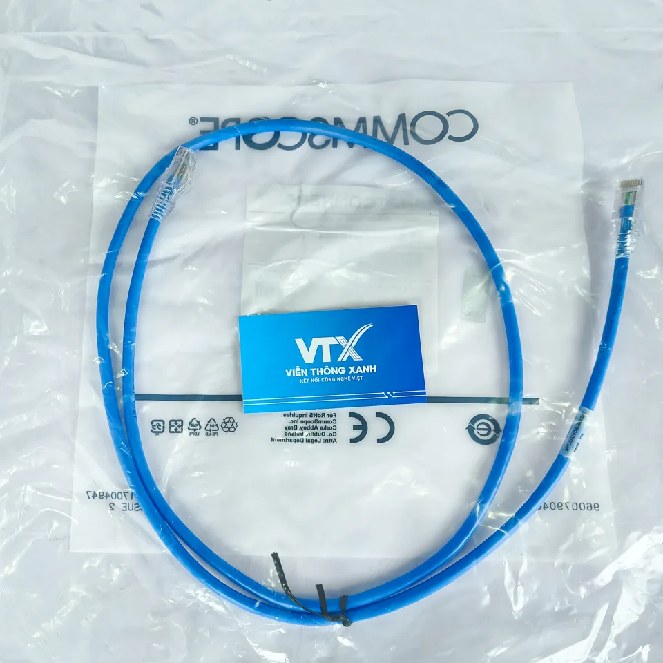 Dây nhảy cáp mạng Cat6 UTP 4ft 1.2m màu xanh NPC06UVDB-BL004F (3)