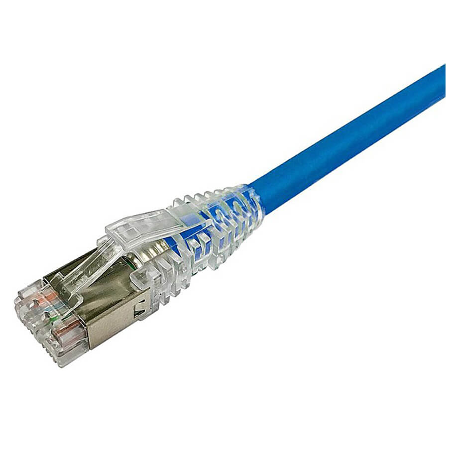Dây nhảy cáp mạng Cat6A UTP 1m màu xanh NPC6ASZDB-BL001M (1)