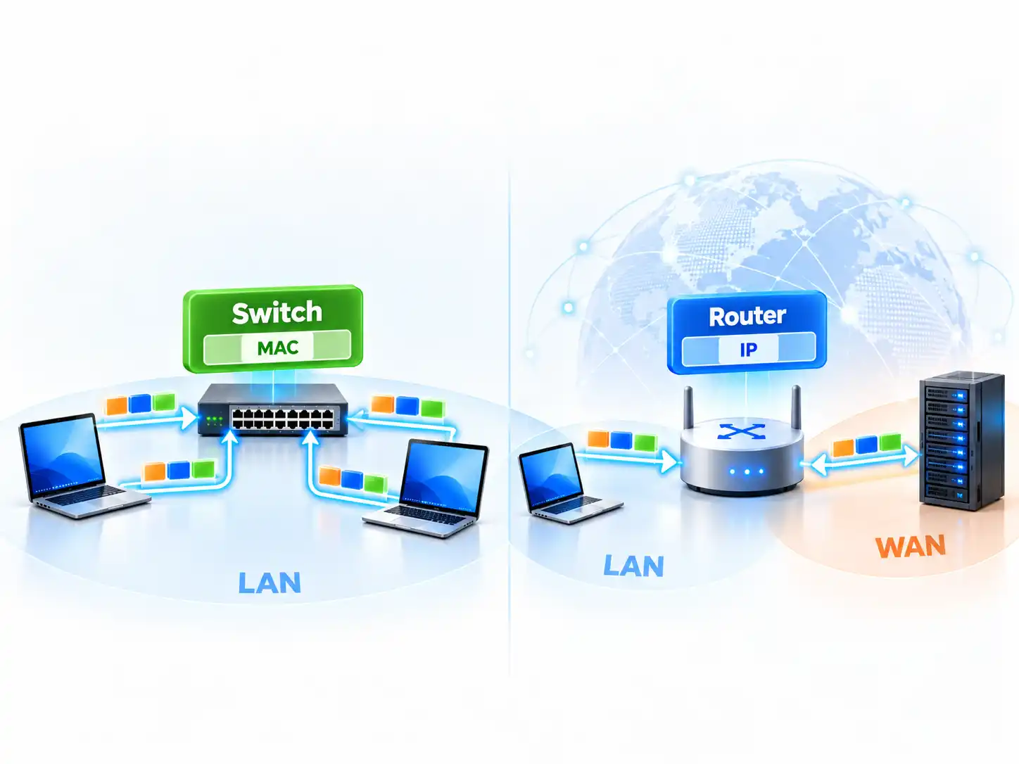 Frame và Packet thay đổi thế nào khi dữ liệu đi qua switch và router_