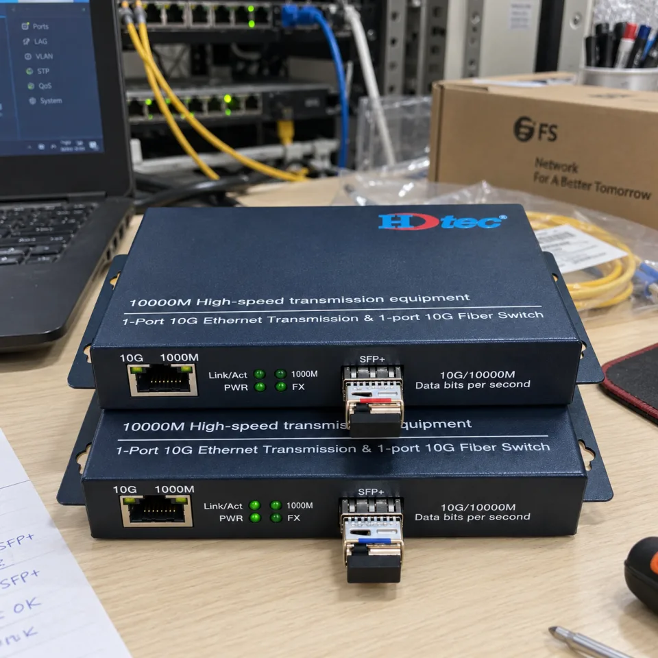 HDTEC Ethernet Converter 1 Port 10G (ảnh thực tế sản phẩm)