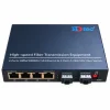HDTEC Ethernet Converter 2F4RJ45 10G